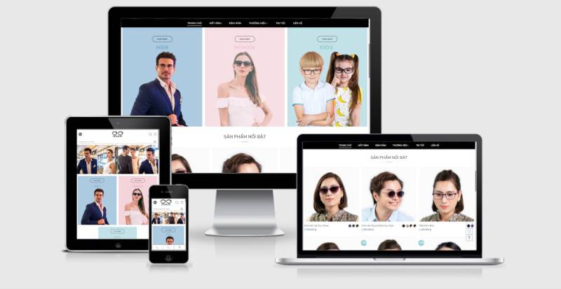 Theme Wordpress bán mắt kính thời trang mẫu số 2