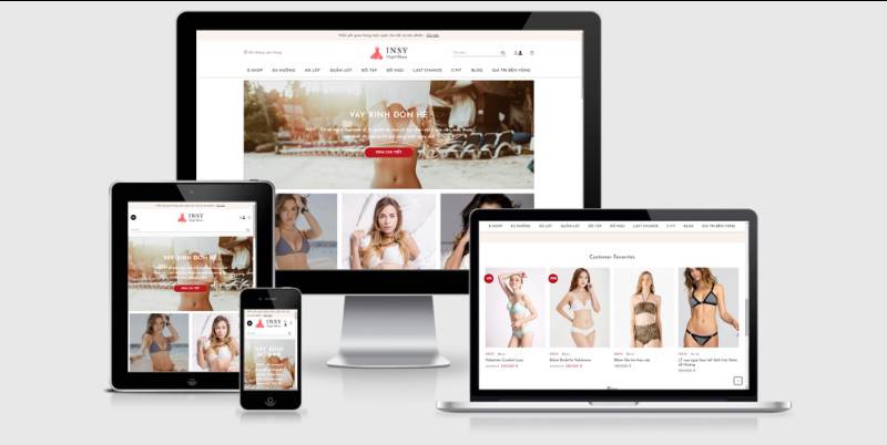 Theme Wordpress thời trang bán Bikini, nội y