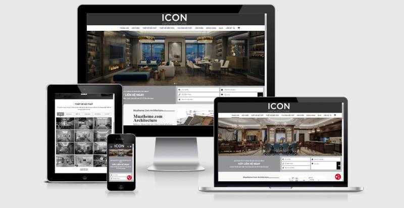 Theme Wordpress kiến trúc - nội thất mẫu số 3 - Icon Architecture