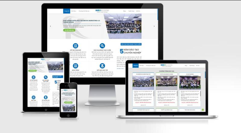 Theme Wordpress đào tạo marketing, quảng cáo kinh doanh online - Maki