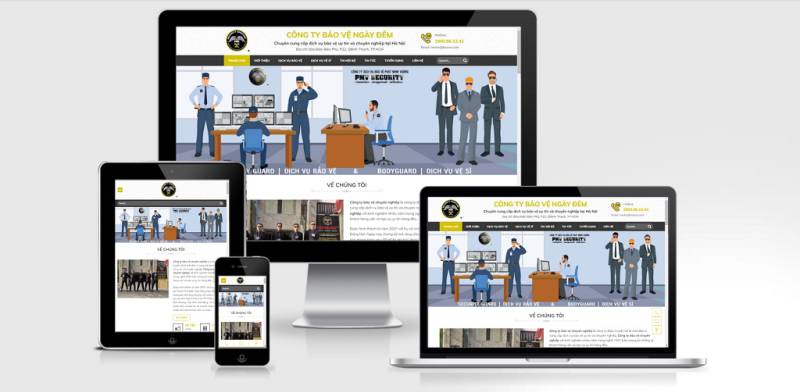 Theme Wordpress giới thiệu công ty bảo vệ mẫu số 2