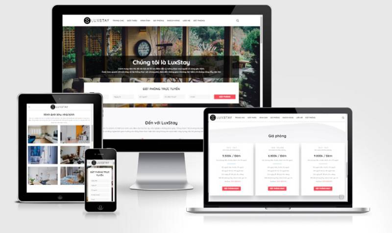 Theme Wordpress giới thiệu home stay, khách sạn LuxStay