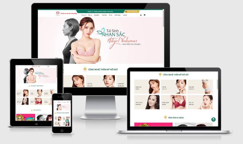 Theme Wordpress thẩm mỹ viện, spa mẫu số 2