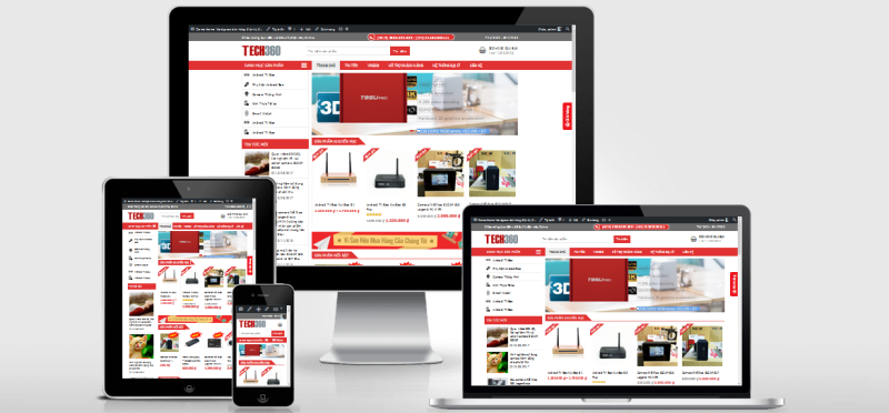 Theme Wordpress bán hàng online đã Việt Hóa giống Tech360.vn
