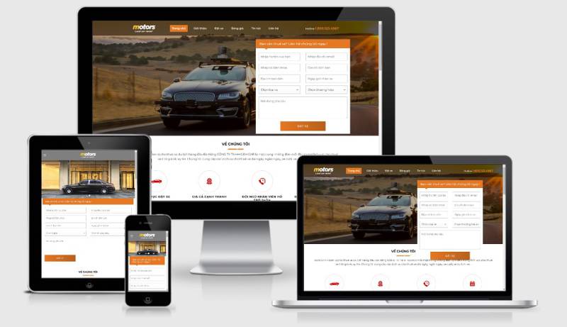 Theme Wordpress giới thiệu dịch vụ cho thuê xe oto