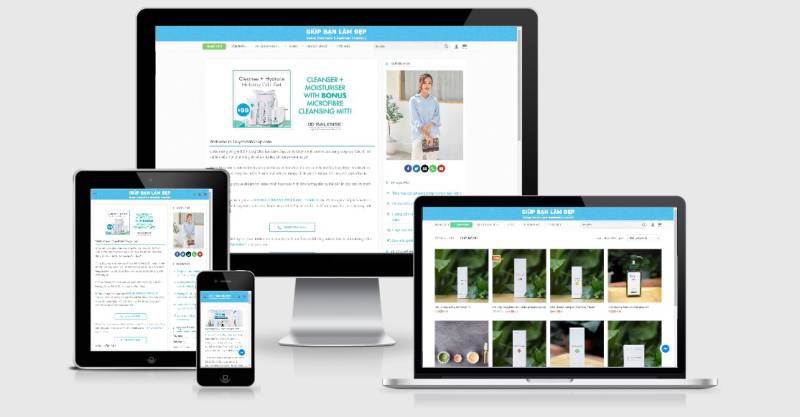 Theme Wordpress bán mỹ phẩm - GiupBanLamDep