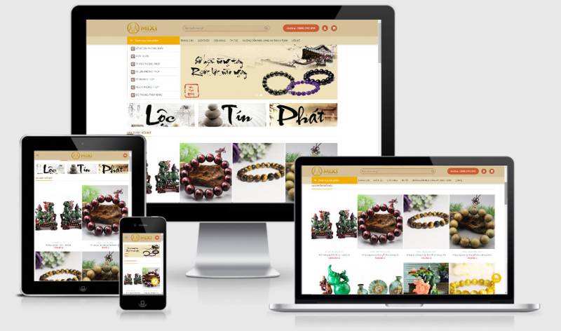 Theme Wordpress shop phong thủy - Đá quý, vòng tay phong thủy