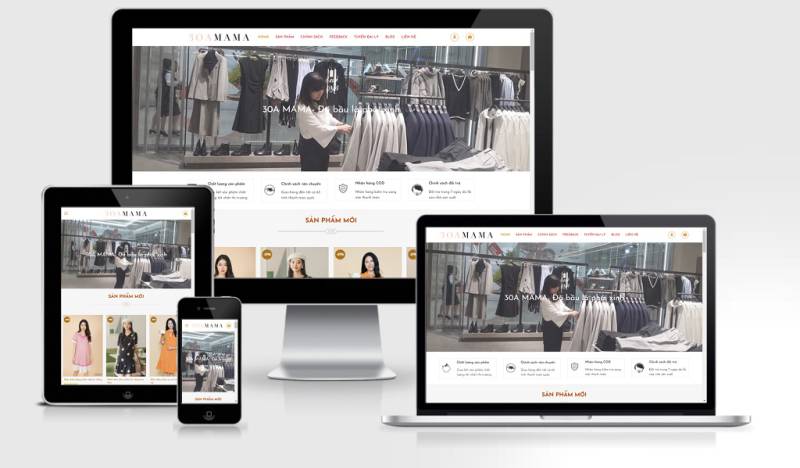 Theme Wordpress thời trang mẫu số 9 - Shop đầm bầu