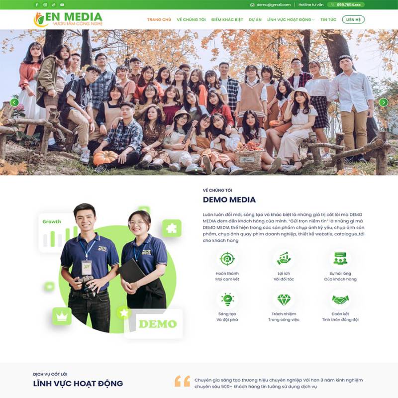  Theme WordPress công ty marketing, media