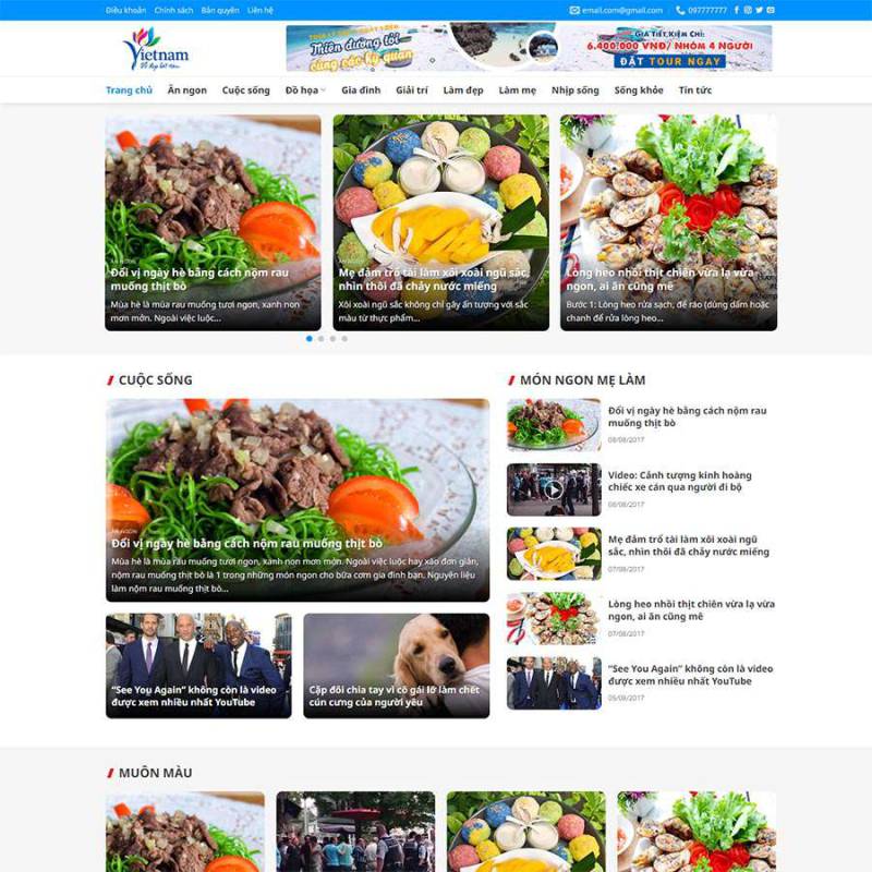  Theme wordpress blog, tin tức du lịch