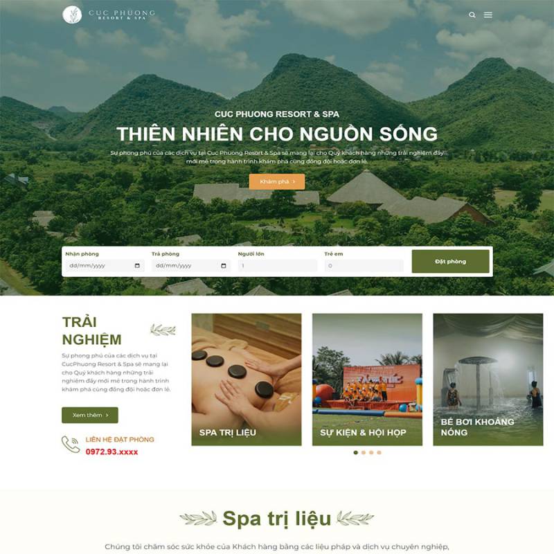  Theme WordPress khu nghỉ dưỡng, resort