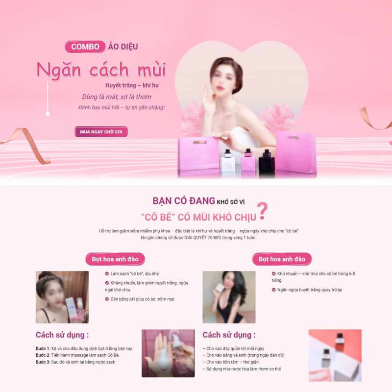  Theme WordPress Landing page nước xịt thơm