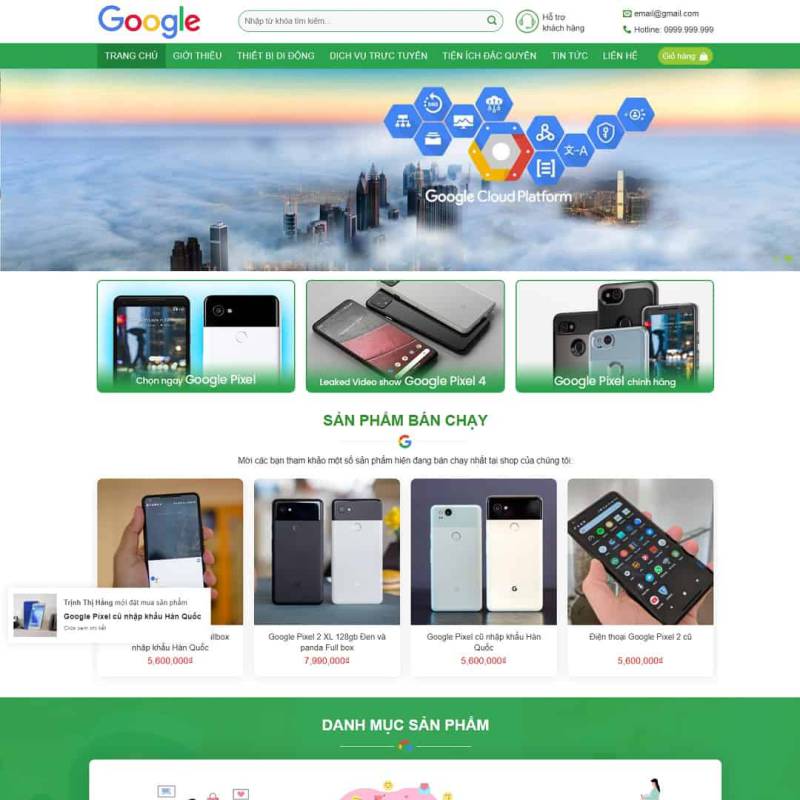  Theme WordPress bán hàng, dịch vụ google shop