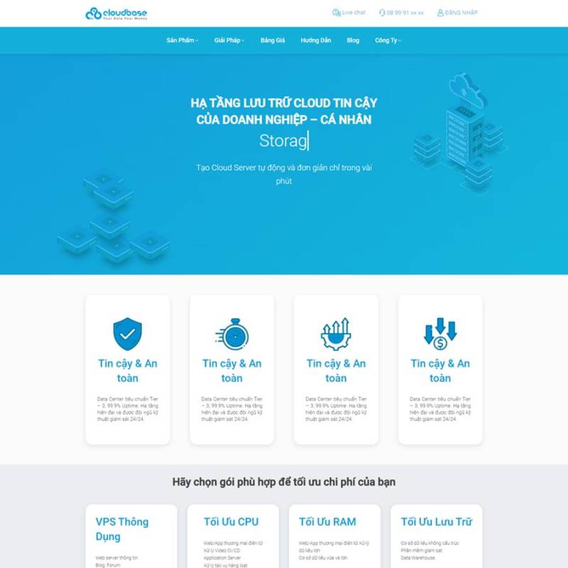  Theme WordPress dịch vụ Cloud Server