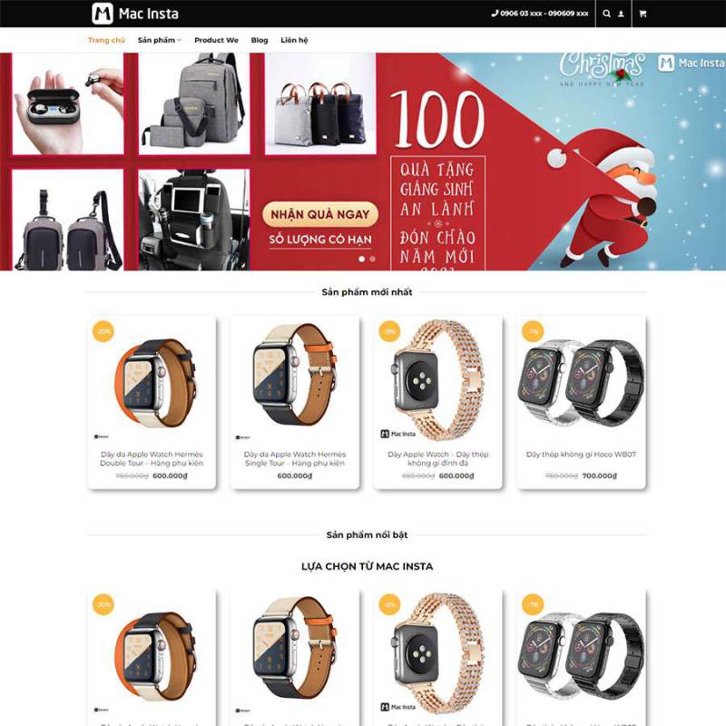  Theme WordPress shop phụ kiện mac