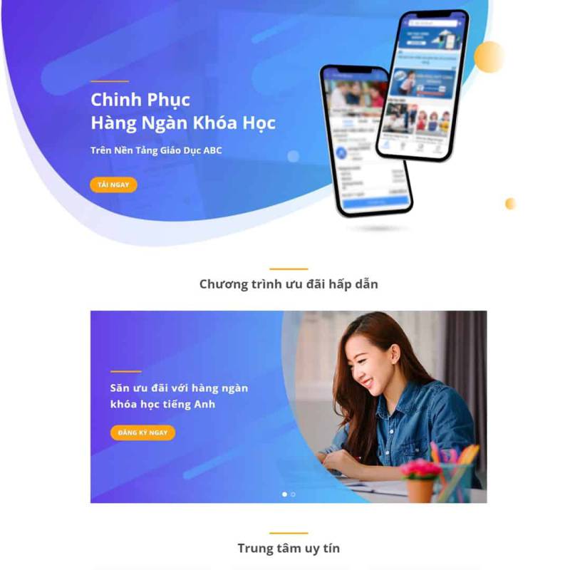  Theme WordPress landing page giới thiệu ứng dụng giáo dục