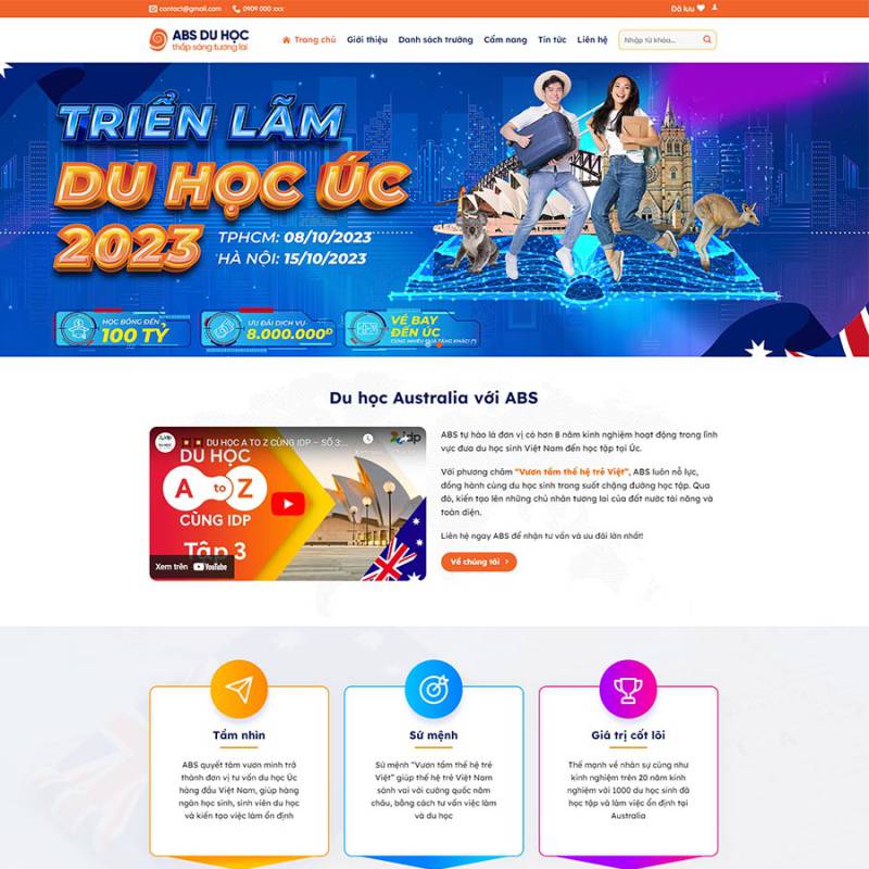  Theme WordPress tư vấn du học Úc