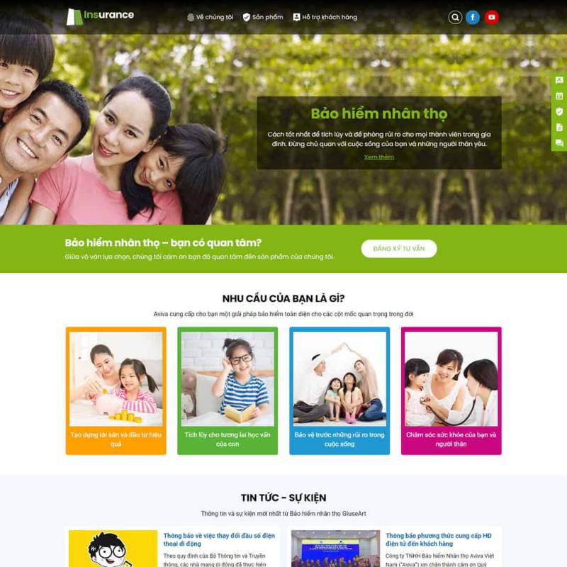  Theme wordpress giới thiệu dịch vụ bảo hiểm