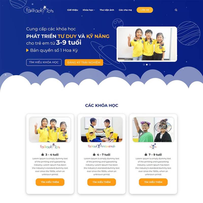  Theme WordPress khóa học cho trẻ em