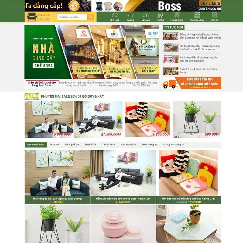  Theme wordpress bán nội thất, sofa