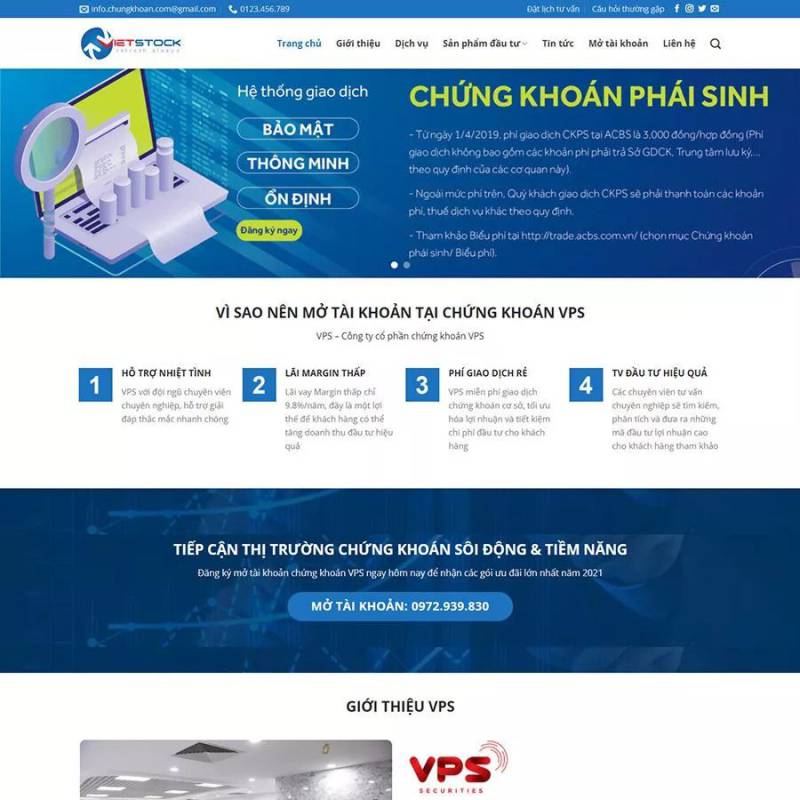  Theme WordPress công ty chứng khoán