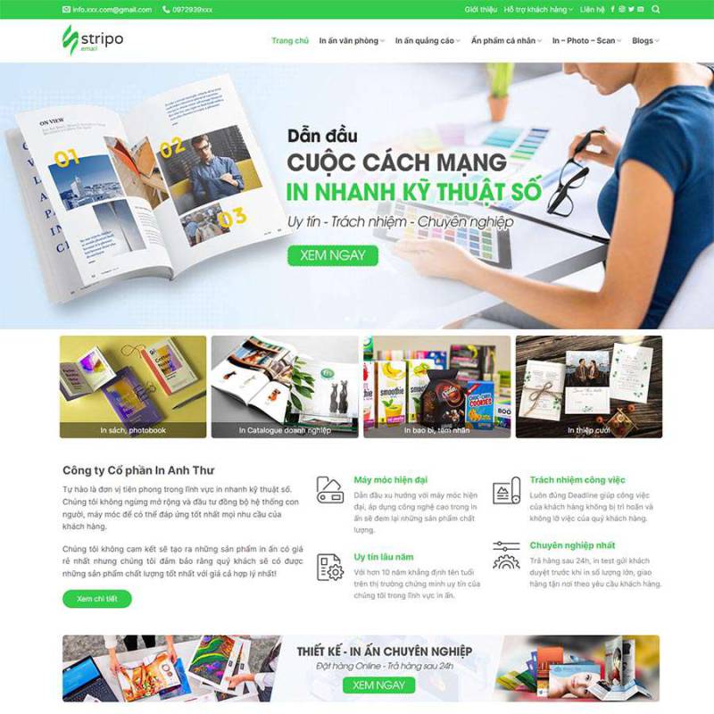  Theme WordPress dịch vụ in ấn, thiết kế 04