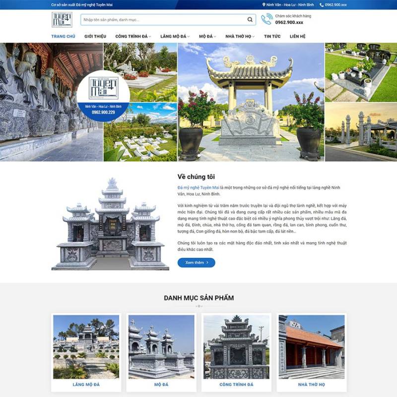  Theme WordPress cơ sở đá mỹ nghệ