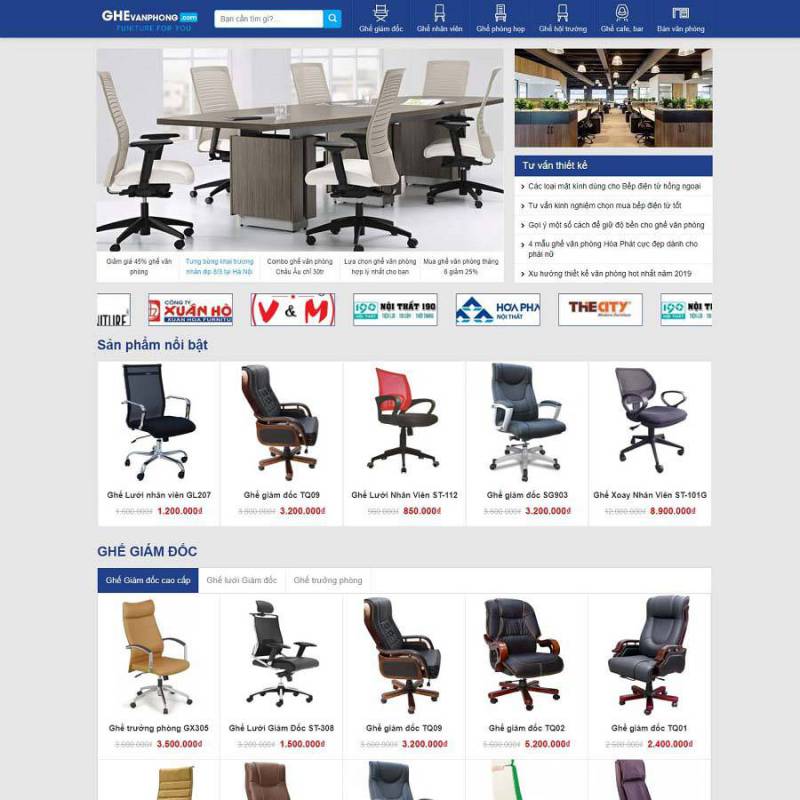  Theme WordPress bán ghế văn phòng