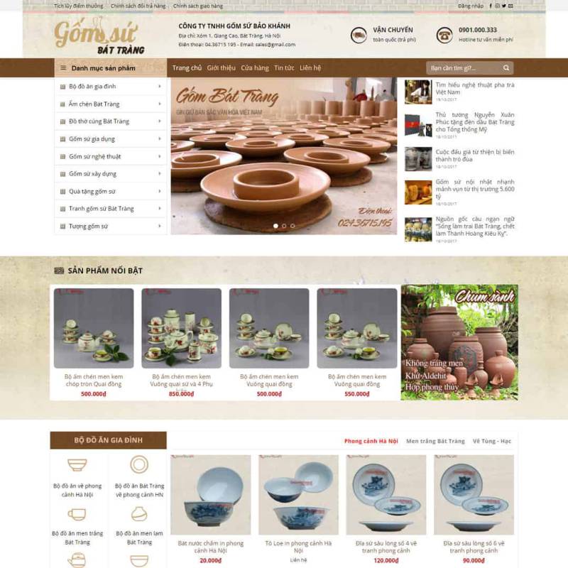  Theme WordPress bán đồ gốm, sứ