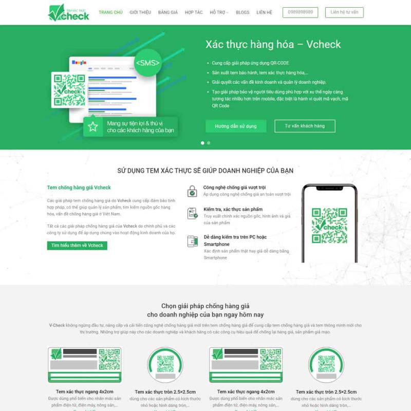  Theme WordPress giới thiệu tem chống hàng giả