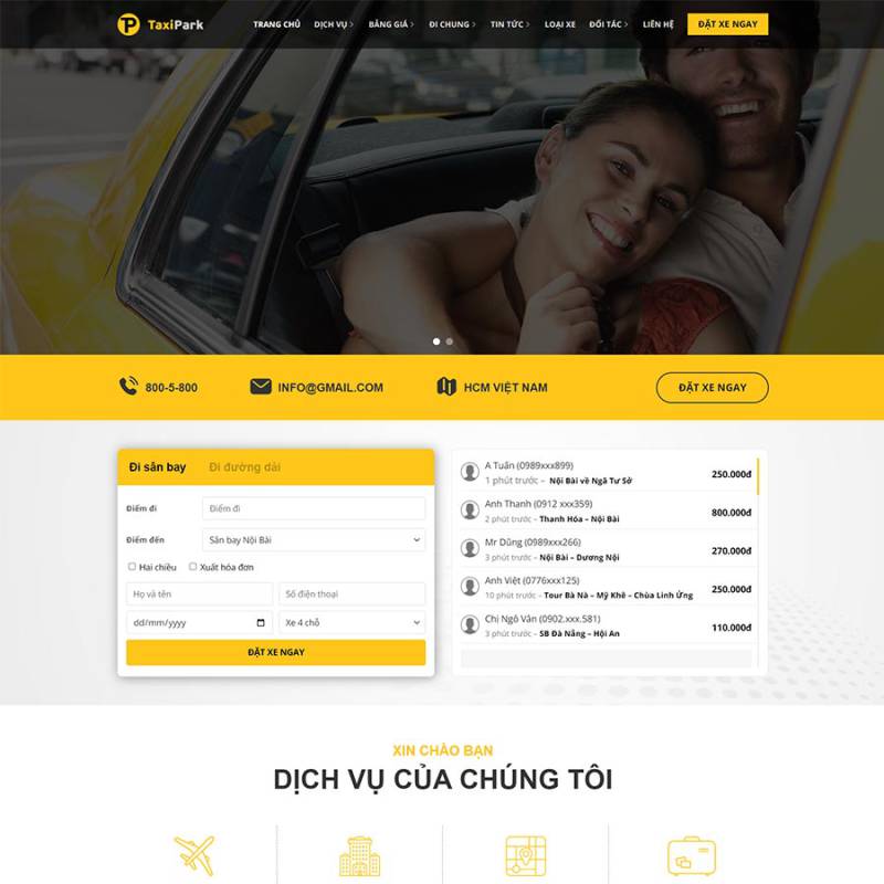  Theme WordPress dịch vụ thuê xe taxi 05