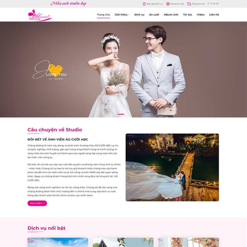  Theme WordPress dịch vụ studio, chụp ảnh cưới 06