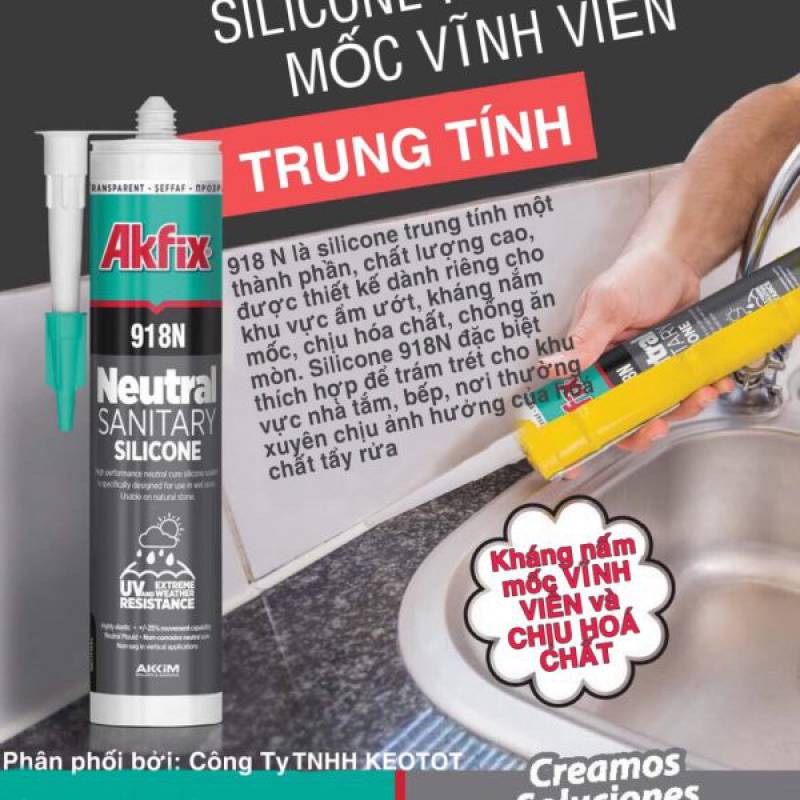 Keo Silicone chịu thời tiết chuyên dụng Akfix 915N