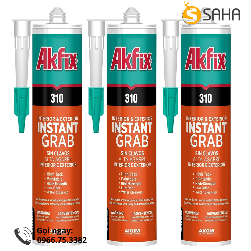 Keo dán xây dựng gốc acrylic, không mùi Akfix 310