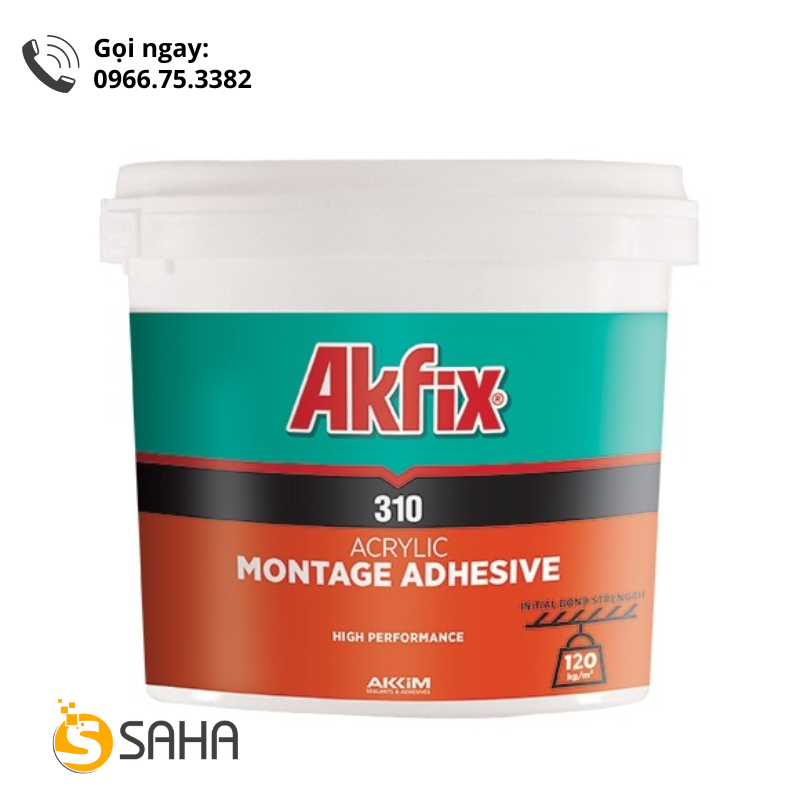 Keo dán xây dựng gốc acrylic, không mùi Akfix 310