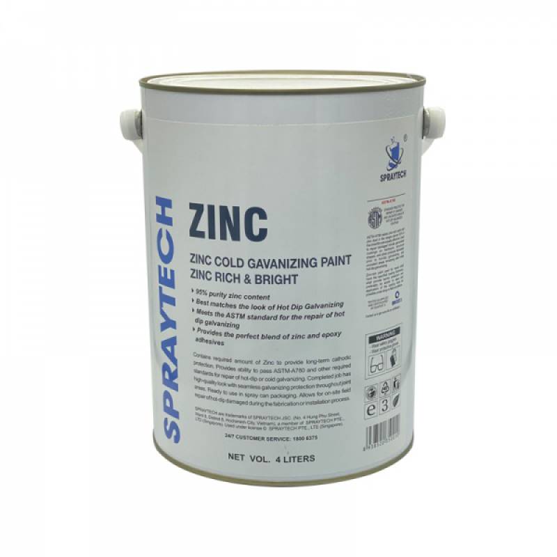  	Sơn mạ kẽm lạnh Zinc Spraytech 4L