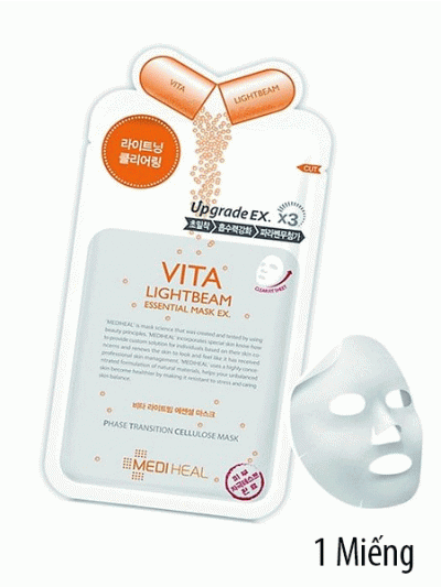  	Mặt Nạ Giúp Làm Trắng Sáng Da Mediheal Vita Lightbeam Essential Mask Ex 24ml [K4]