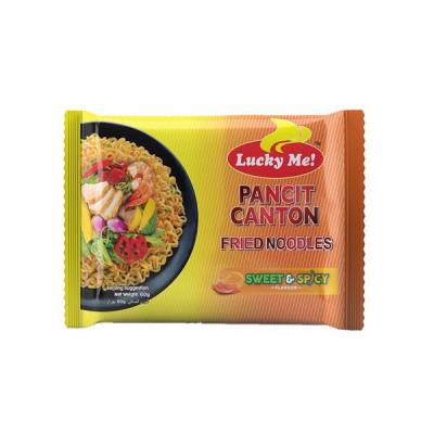 Thùng 72 gói mì xào Pancit Canton hương vị cay ngọt Lucky Me 60g