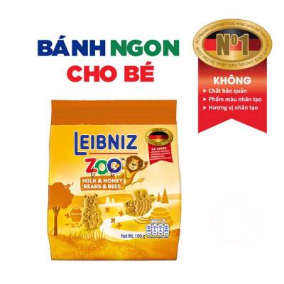 Bánh qui sữa và mật ong hình thú Leibniz Zoo Đức 100g