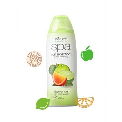 Sữa tắm tẩy tế bào chết SPA Fruit Úc hương chanh cam dưỡng trắng 400ml