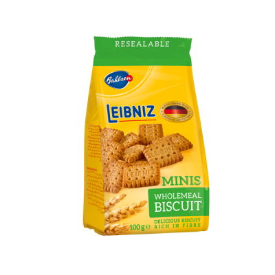 Bánh qui ngũ cốc nguyên hạt Minis Leibniz 100g