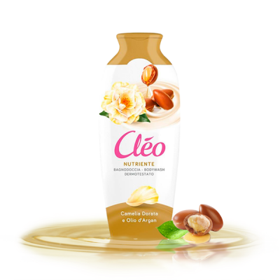 Sữa tắm hương nước hoa ngăn lão hóa da New Cleo tinh chất hoa trà và dầu Argan 750ml