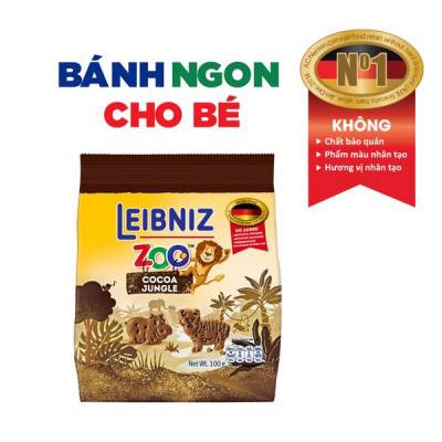 Bánh qui ca cao hình thú rừng nhiệt đới Leibniz Zoo Đức 100g