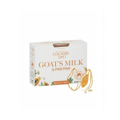 Xà bông cục Country Life Goat's Milk Úc 100g chiết xuất sữa dê và đu đủ