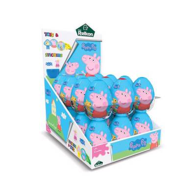 Hộp 24 bộ kẹo trứng đồ chơi Peppa Pig Relkon, bộ sưu tập đồ chơi chất lượng quốc tế