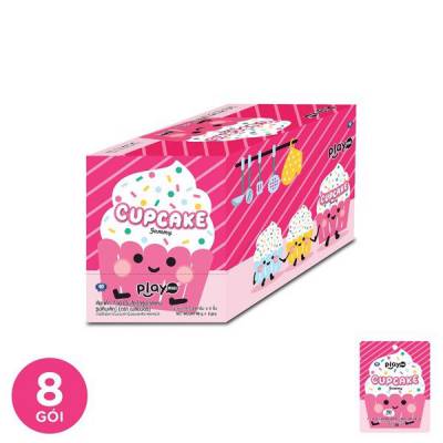 8 Gói kẹo dẻo hình bánh cupcake playmore 48g