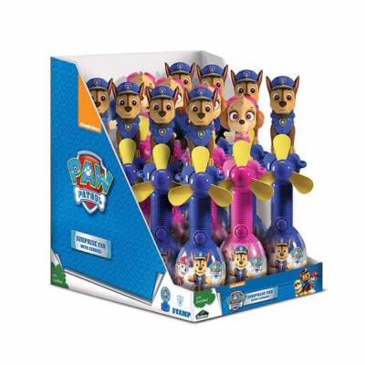 Hộp 12 bộ kẹo cây quạt và con dấu Paw Patrol Relkon