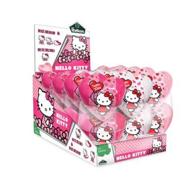Hộp 24 bộ kẹo trái tim đồ chơi Hello Kitty Relkon