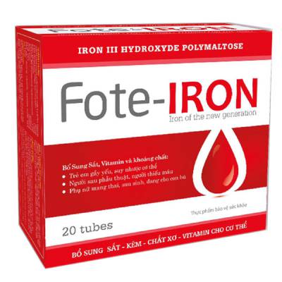  									Yêu thích 									Viên sắt Fote-Iron, bổ sung sắt, kẽm và 1 số vitamin cho cơ thể 								