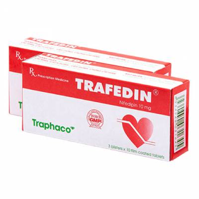   									Yêu thích 									Trafedin, điều trị tăng huyết áp và làm giảm sức cản ngoại vi 								